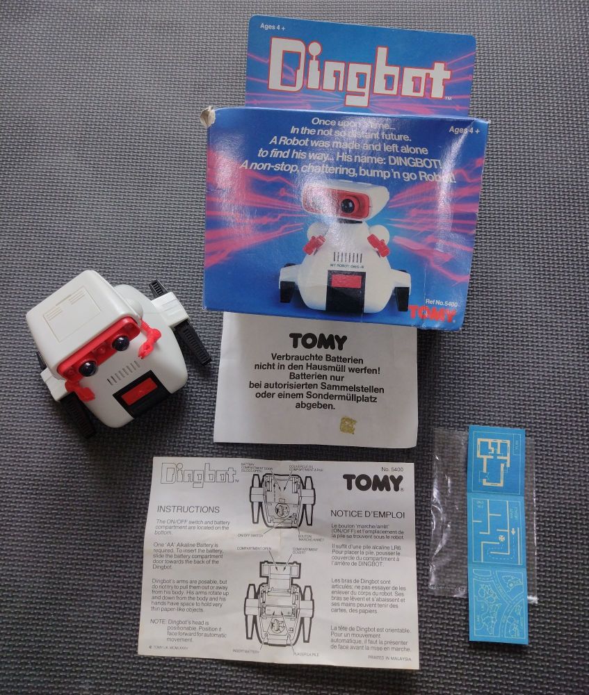 Vintage Tomy Dingbot - OMS-B - MY Robot - Circa 1980 - In Original Box With