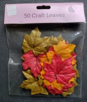 Qty 50 Assorted Size & Colour Craft Leaves