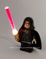 Light Up Lego Minifigure - Star Wars - Emperor Palpatine - Original 2014 Figure - RARE