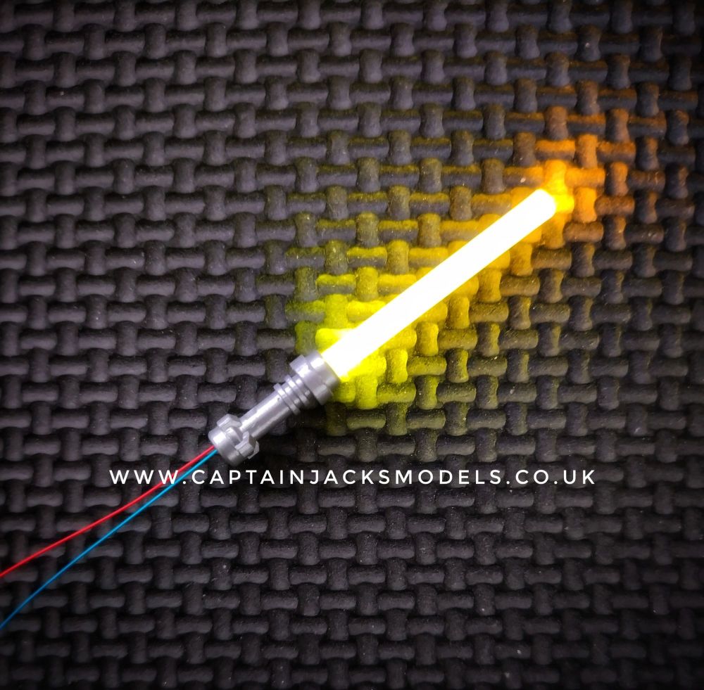 Light Up Lego Star Wars Lightsaber - Yellow - Light Grey Hilt