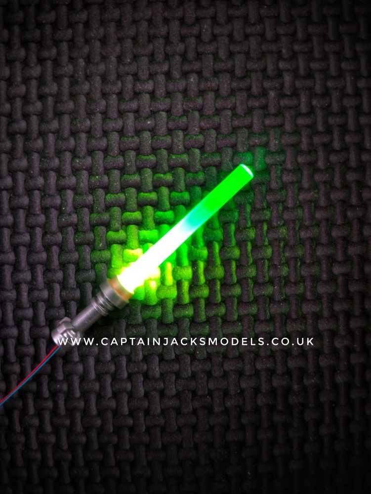 Light Up Lego Star Wars Lightsaber - Bright Green - Dark Silver Hilt
