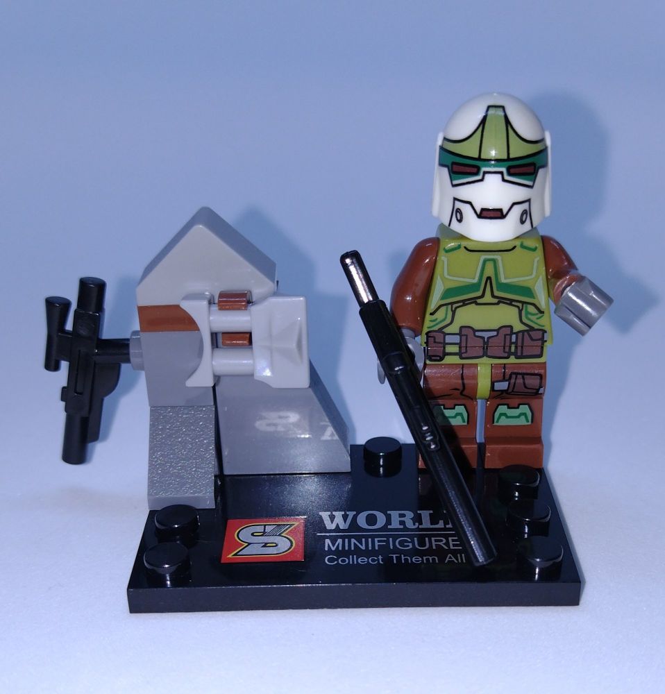 S World Star Wars Brick Minifigure Bounty Hunter