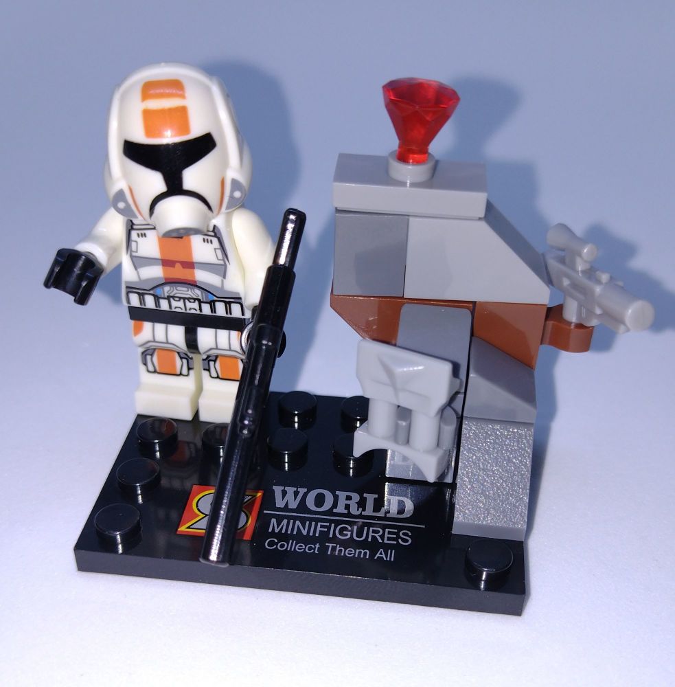 S World - Star Wars - Brick Minifigure - Clone Trooper Commander Cody