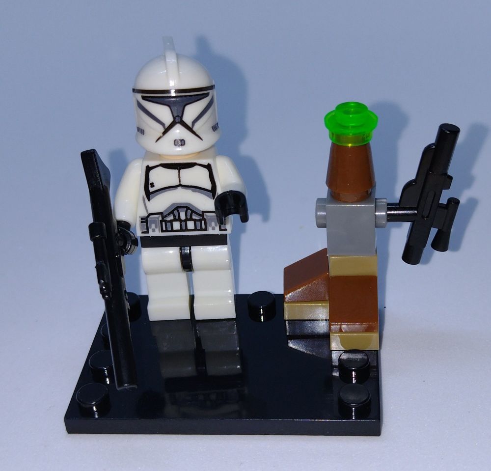 S World Star Wars Brick Minifigure Clone Trooper White Suit