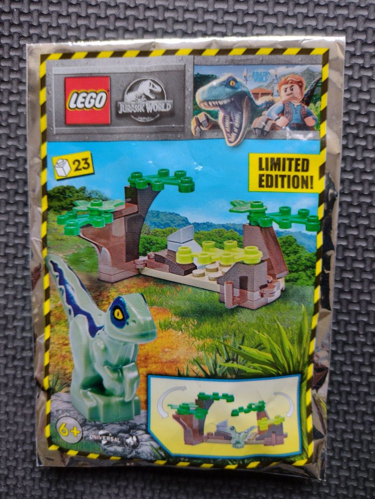 Lego - Jurassic World - Limited Edition Minifigure - Velociraptor in Hiding Foil Pack Set 122217
