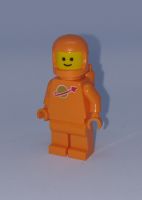 Lego Minifigure - Classic Space - Orange Spaceman Astronaut