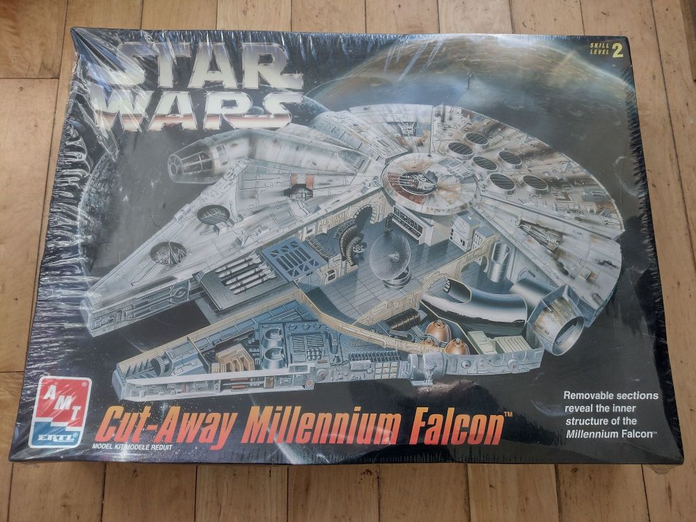 AMT Ertl Star Wars Cut Away Millennium Falcon Plastic Model Kit - Factory Sealed - Released in 1996