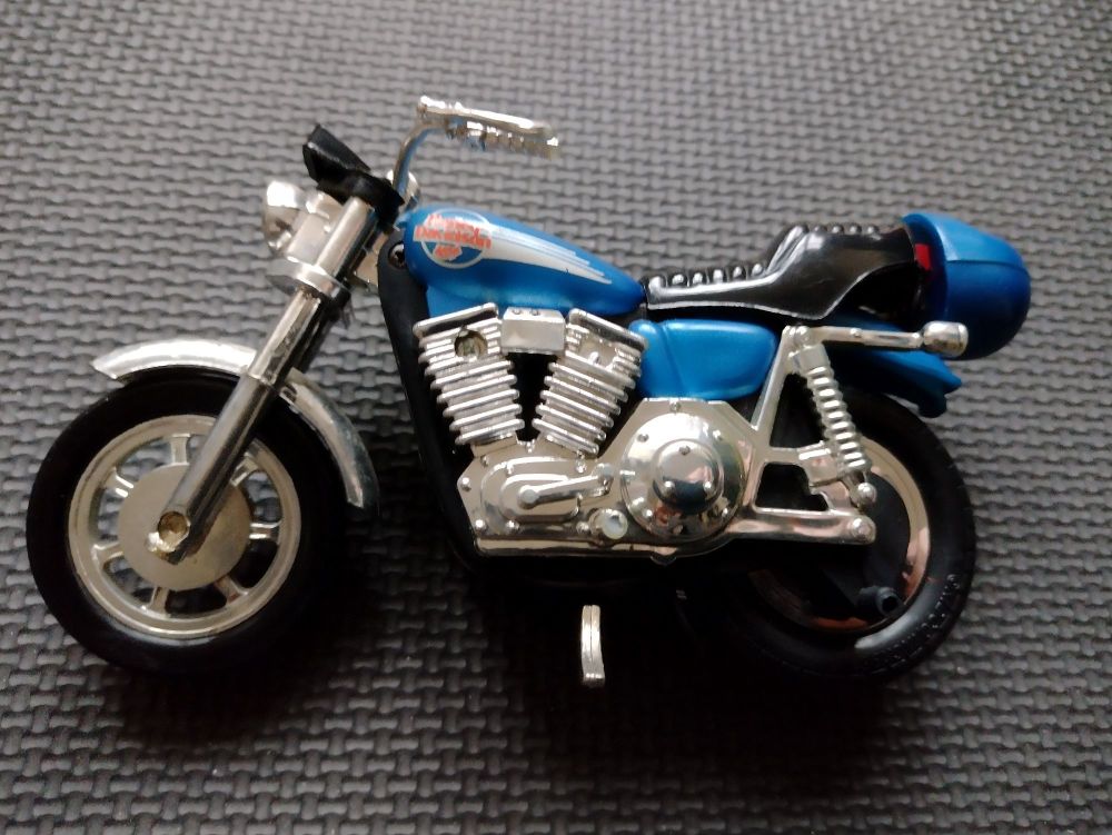 Vintage 1981 Matchbox Kidco Harley Davidson Blue Power Blasters Motorcycle