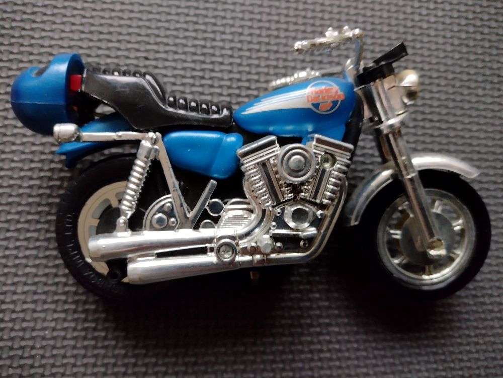 Vintage 1981 Matchbox Kidco Harley Davidson Blue Power Blasters Motorcycle
