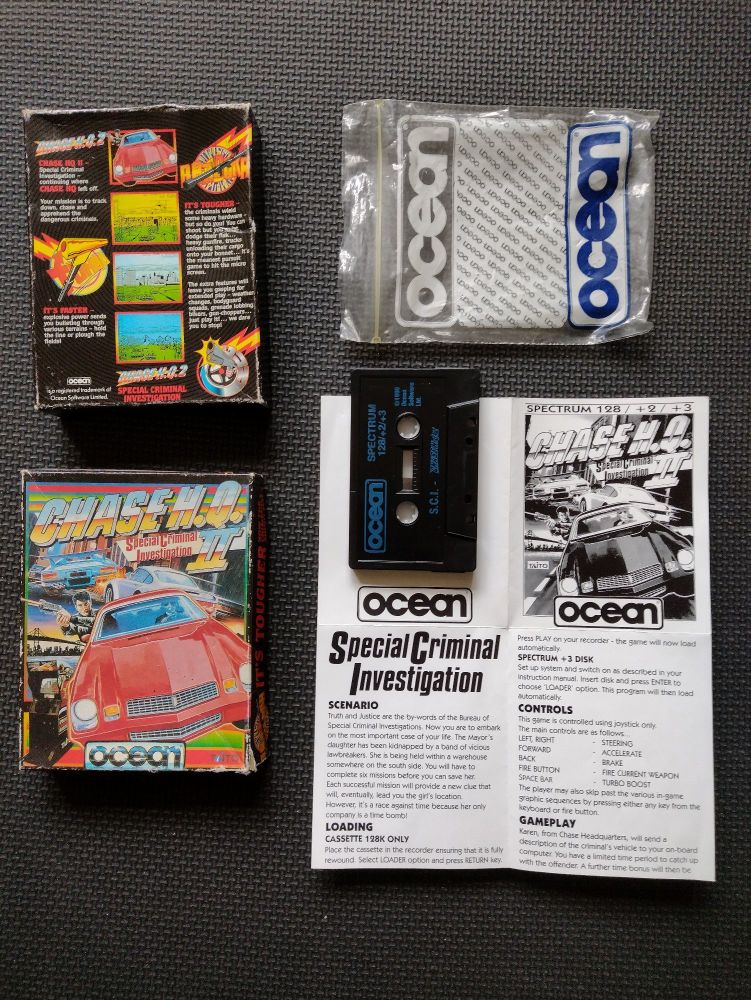 Chase HQ 2 - Ocean- Vintage ZX Spectrum 48K 128K +2 +3 Software - Tested & 