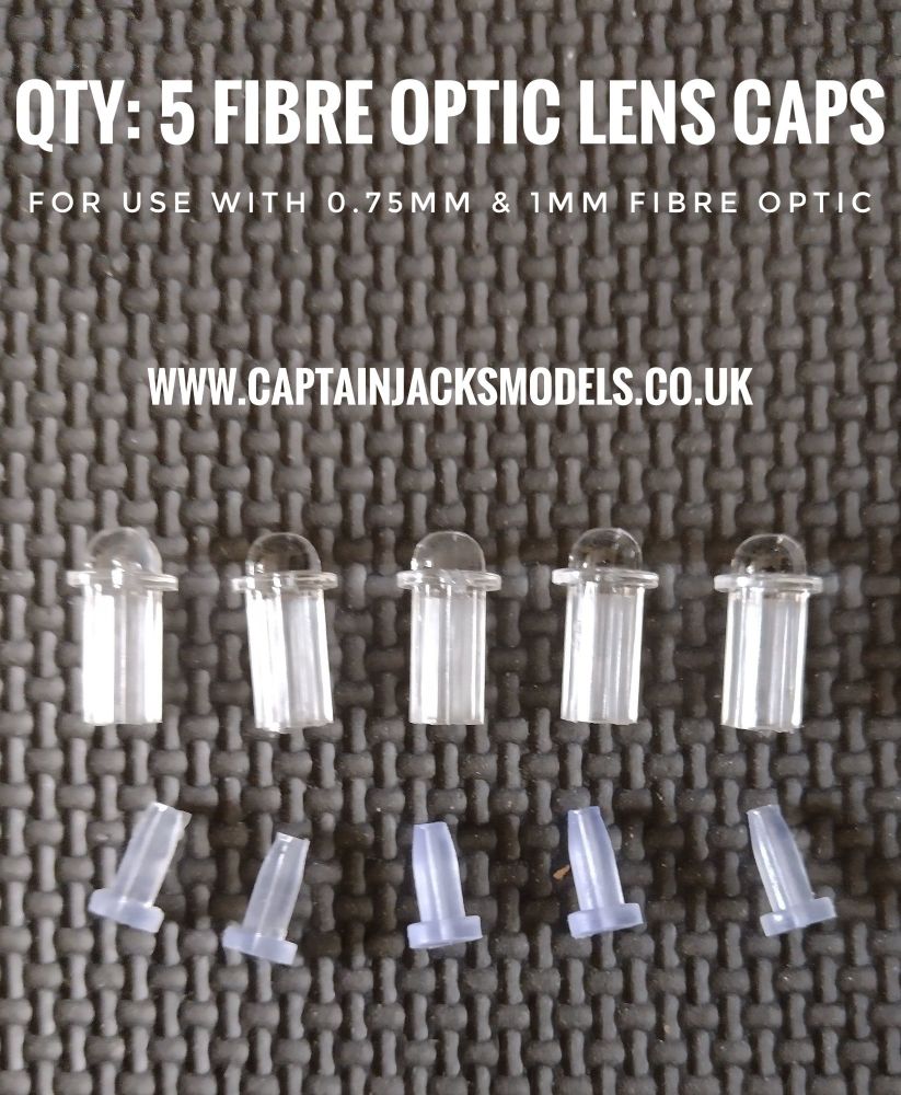 Fibre Optic Strand End Cap Lens Units - Qty 5 Supplied