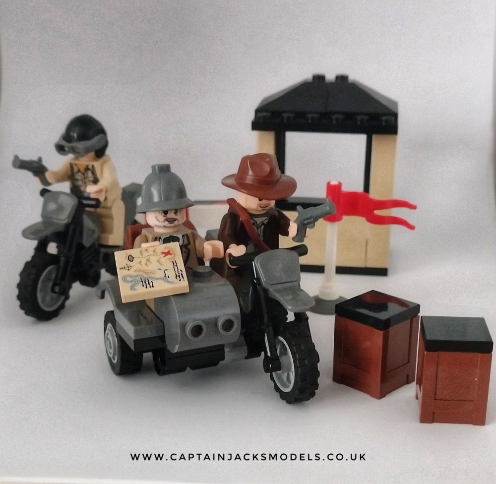 Vintage Lego - Indiana Jones Motorcycle Chase ( 2008 )  - Retired Set 7620