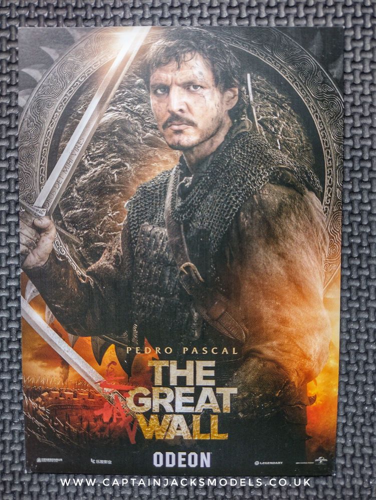 The Great Wall Pedro Pascal Official Odeon A6 Promo Card