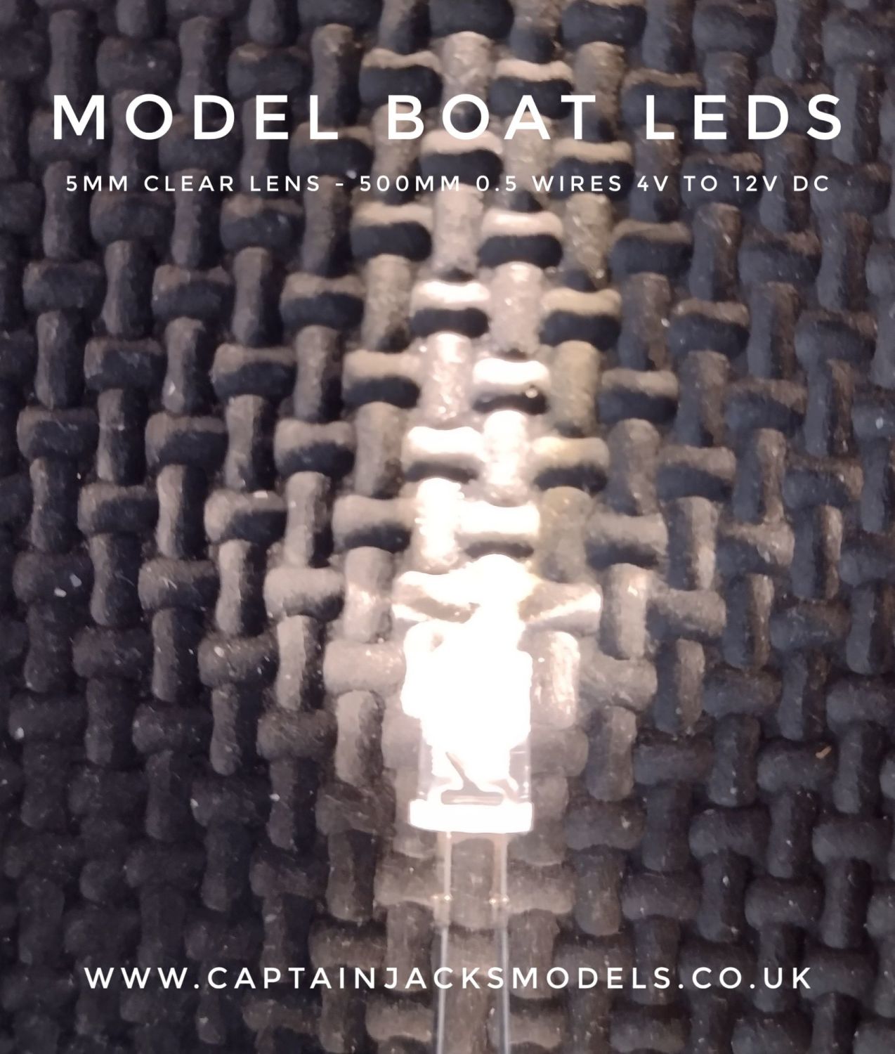 5mm WARM WHITE CREAM SHADE Clear Lens ( Ultra Bright ) 500mm 0.5