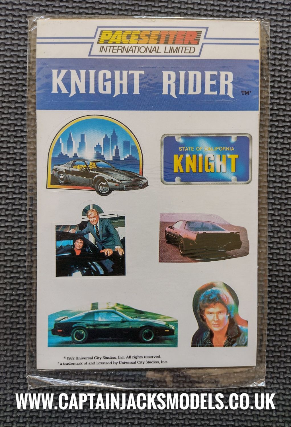 Original Vintage 1980s Official Knight Rider Sticker Sheet - 6 Stickers - S
