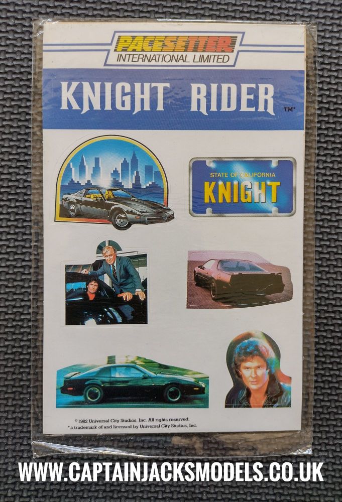 Original Vintage 1980s Official Knight Rider Sticker Sheet - 6 Stickers - SET 1