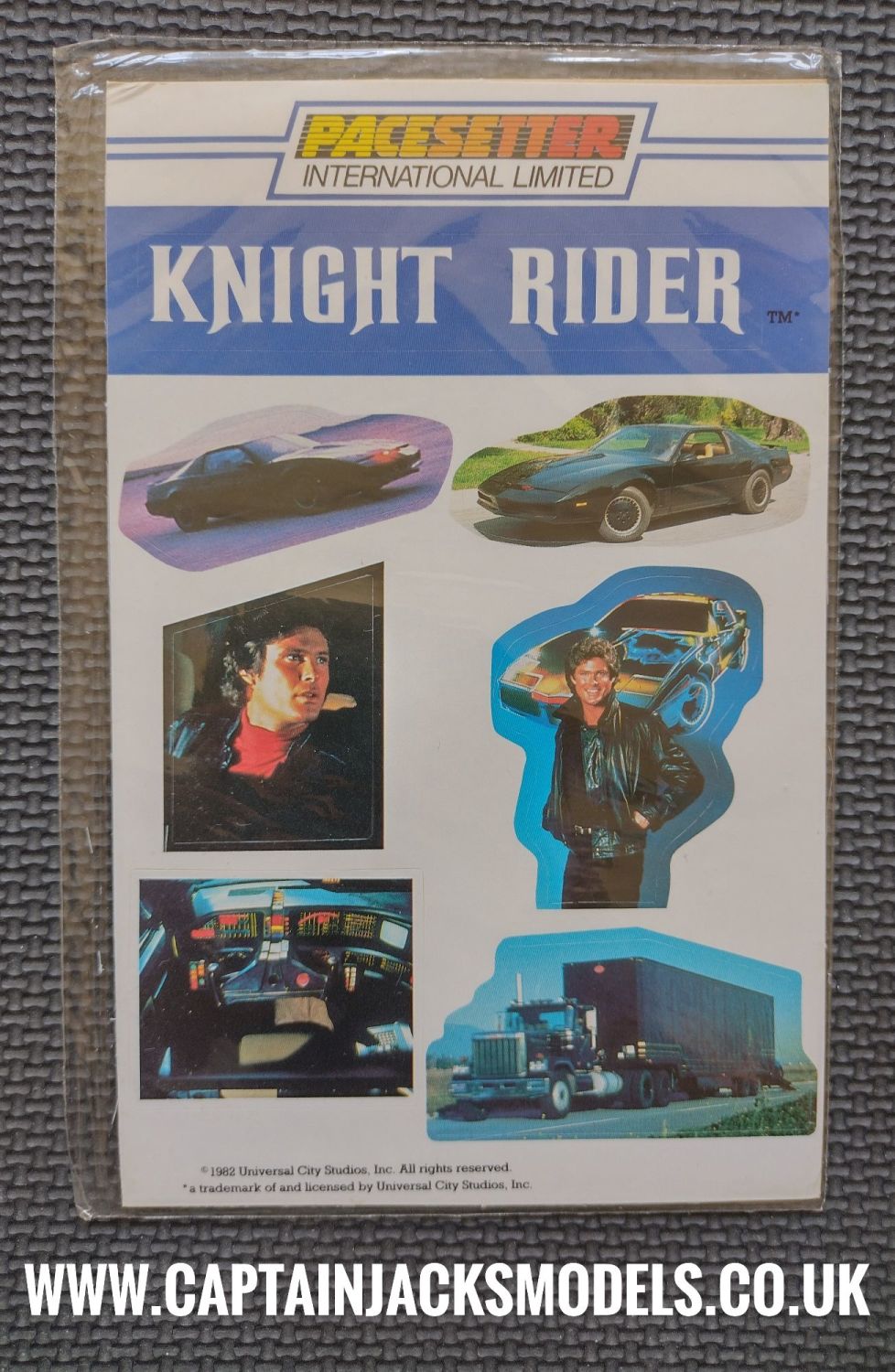 Original Vintage 1980s Official Knight Rider Sticker Sheet - 6 Stickers - S