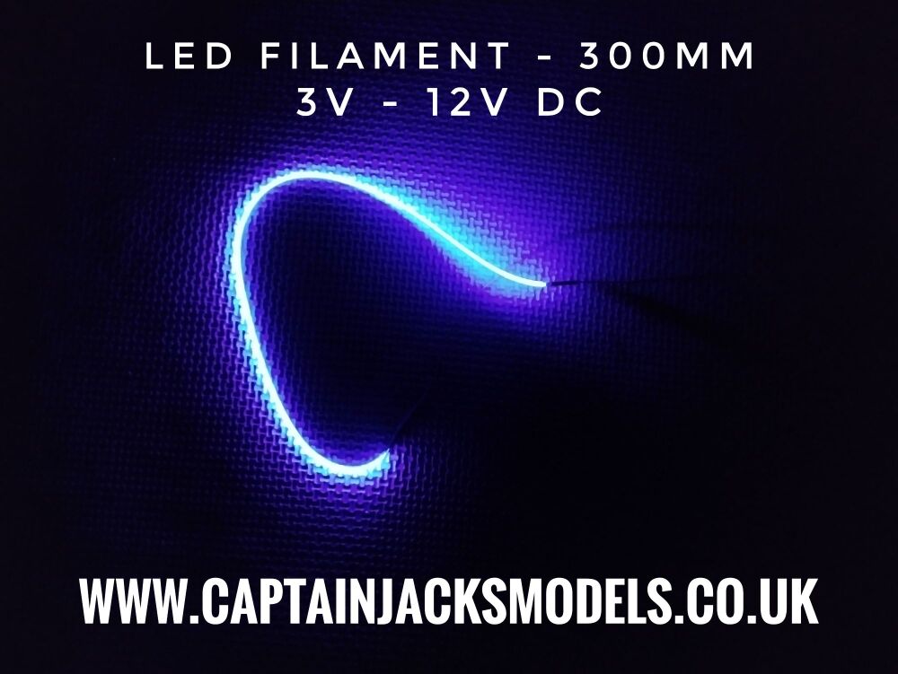 Led Filament - BLUE - 300mm - 3v To 12v DC