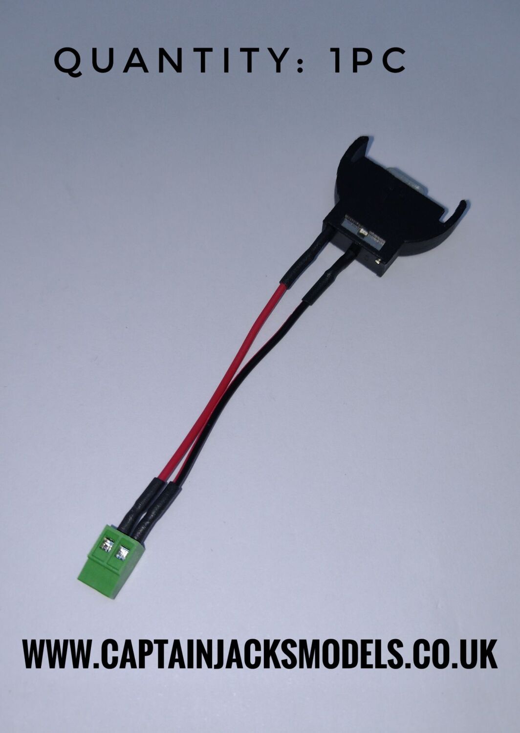 Quantity x1 - Single CR2032 Battery Holder  With Micro Screw Terminal Conne