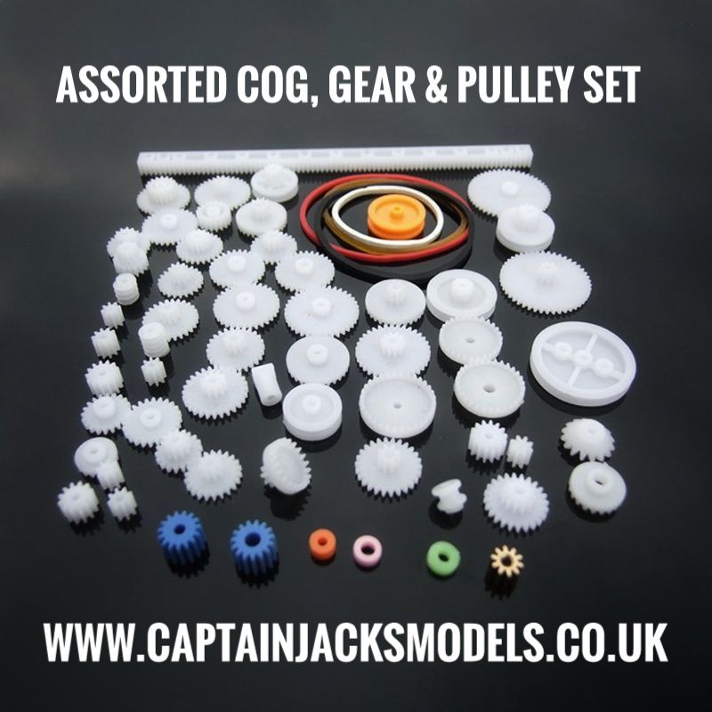 Assorted Cog Gear & Pulley Set - Ideal for model making , design work , stu