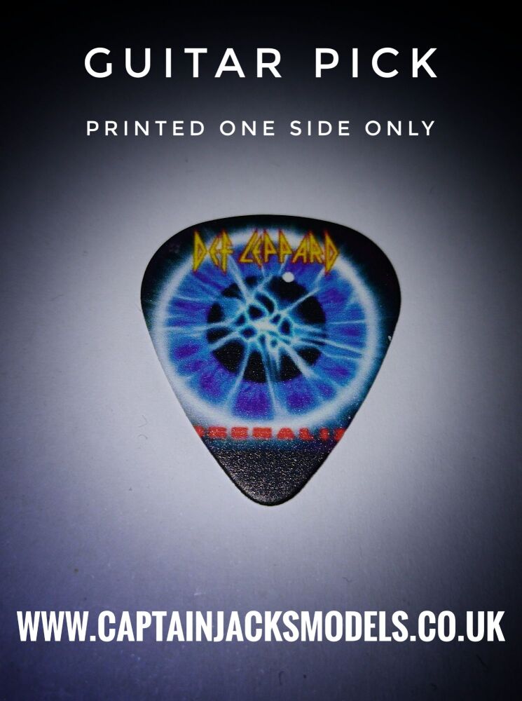 Def Leppard Guitar Pick - Design 1 - Printed One Side Only