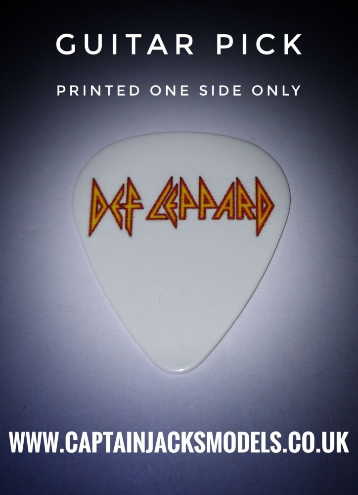 Def Leppard Guitar Pick - Design 6 - Printed One Side Only