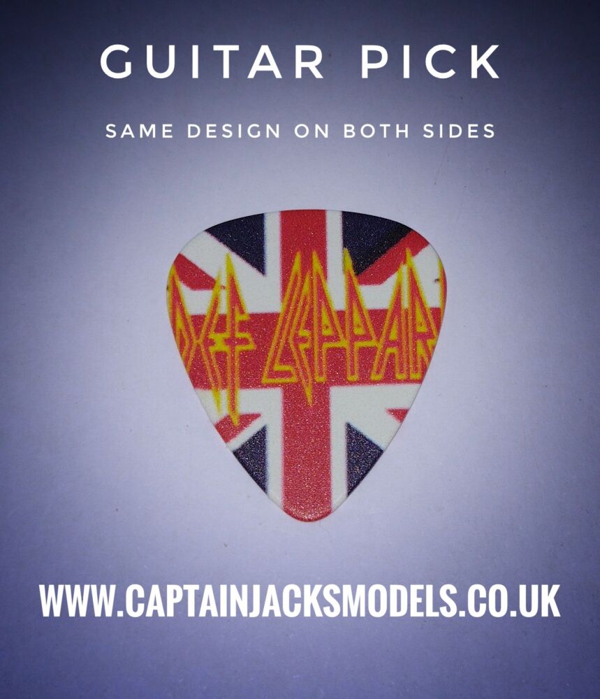 Def Leppard Guitar Pick - Design 13 - Printed Same Design Both Sides