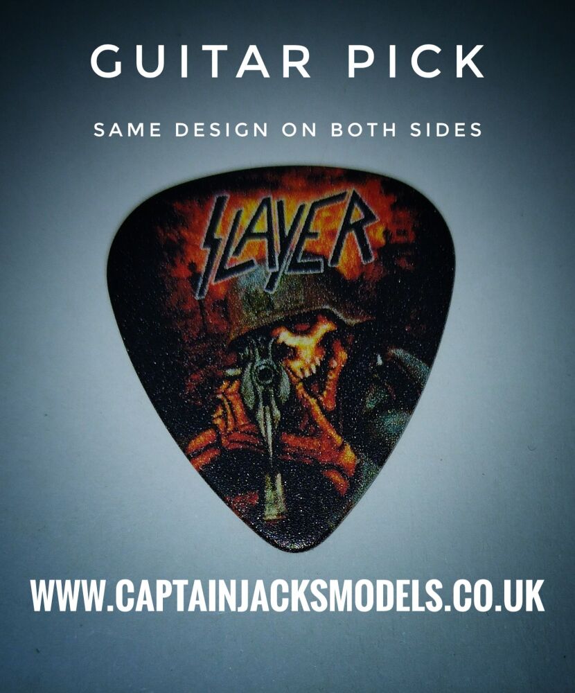 Slayer Guitar Pick - Design 1 - Printed Same Design Both Sides