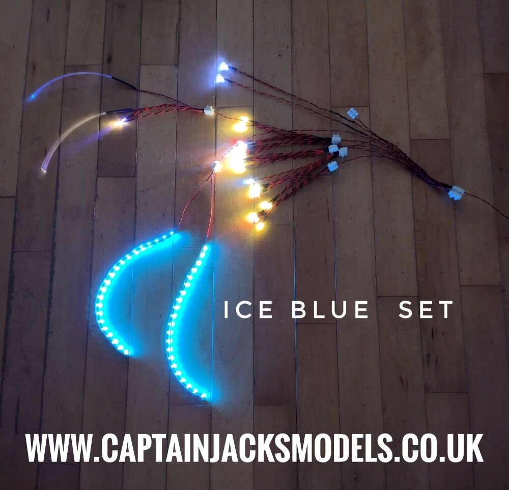 Star Wars Model Led & Fibre Optic Millennium Falcon Light Kit - LARGER SET - ICE BLUE - USB SUPPLY