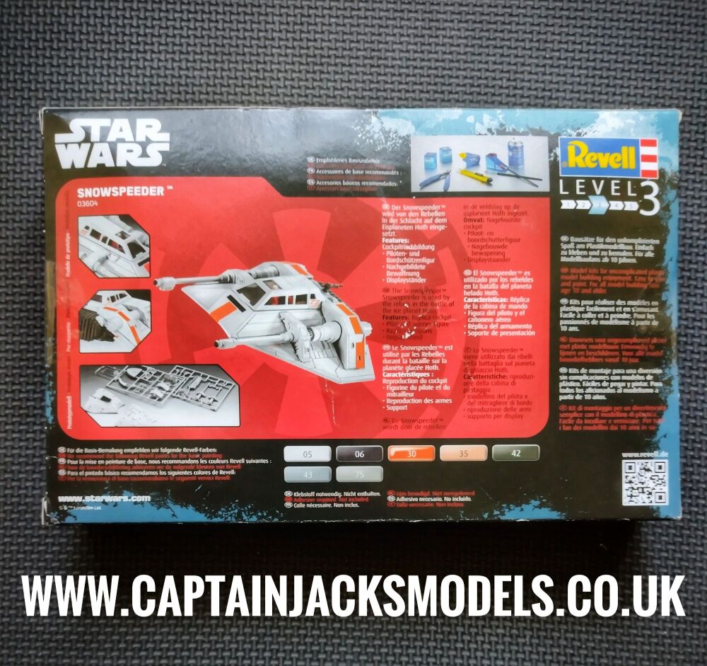 Revell Star Wars 1:52 Snowspeeder Plastic Model Kit 03604