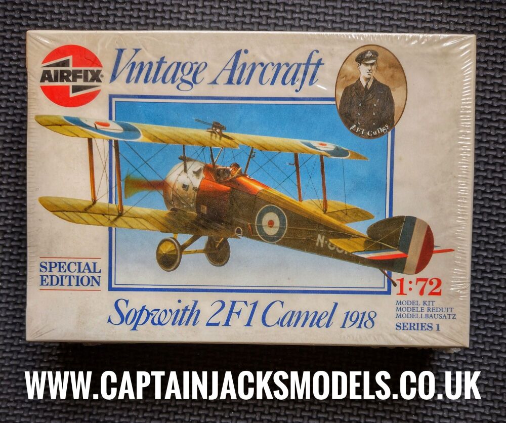 Vintage Airfix Special Edition 1:72 Scale RAF Sopwith 2F1 Camel 1918 Bi-Plane In Factory Sealed Box