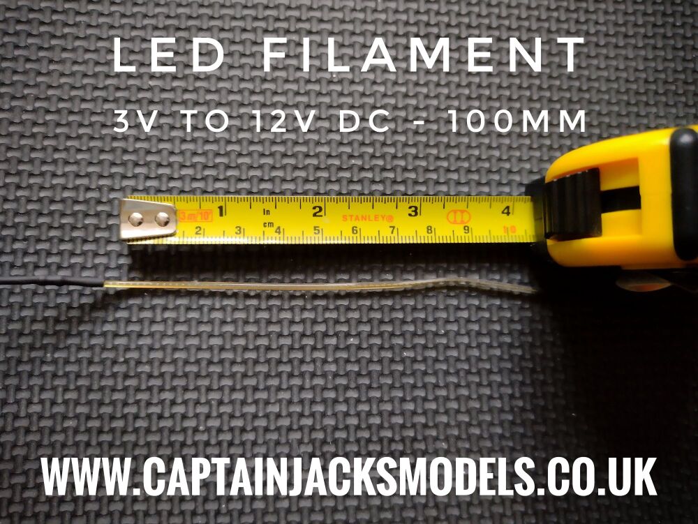 Led Filament - BLUE - 100mm - 3v To 12v DC