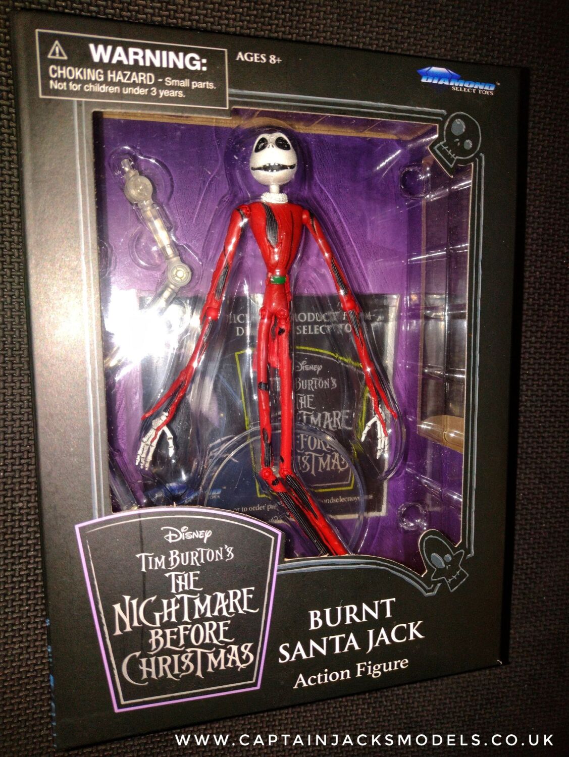 Tim Burtons The Nightmare Before Christmas Diamond Select Burnt Santa Jack Collectable Figure Set Nightmare Before Christmas Captain Jacks Models