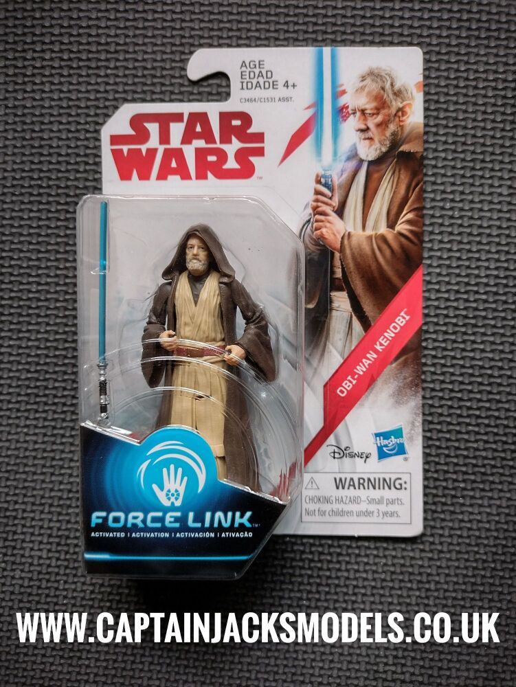 Star Wars Force Link Obi Wan Kenobi Collectable 3.75" Figure C3464 C1531