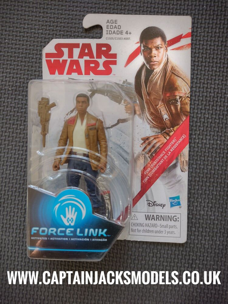 Star Wars Force Link Finn Resistance Fighter Collectable 3.75" Figure C1505 C1503