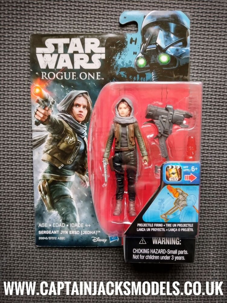 Star Wars Rogue One Sergeant Jyn Erso Jedha Collectable 3.75" Carded Figure B9846 B7072