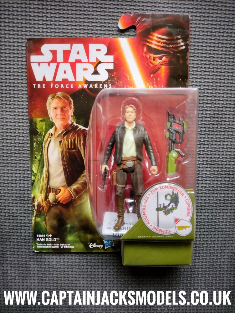 Star Wars The Force Awakens Han Solo Collectable 3.75 Inch Carded Figure B5666