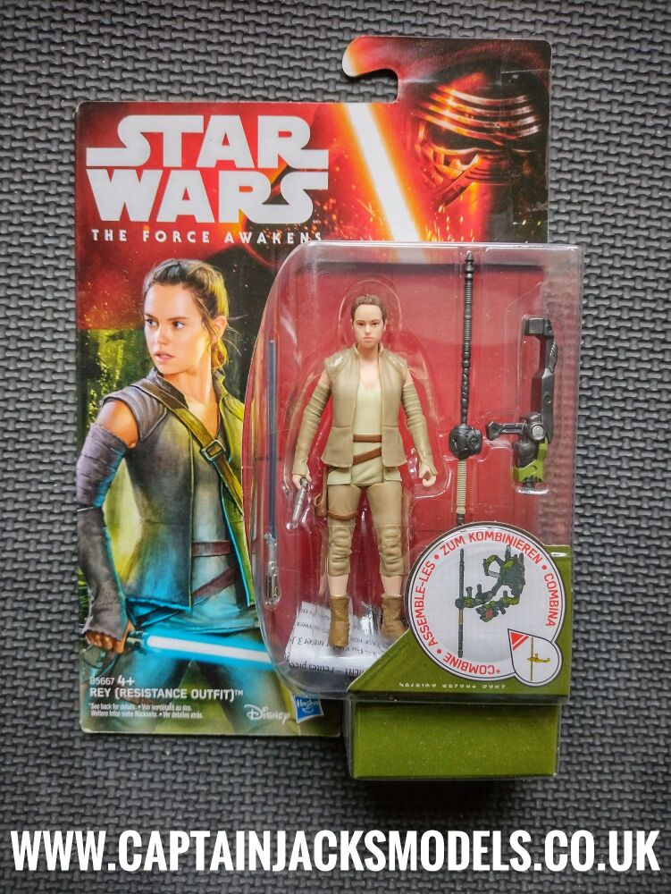 Star Wars The Force Awakens Rey Resistance Outfit Collectable 3.75 Inch Carded Figure B5667