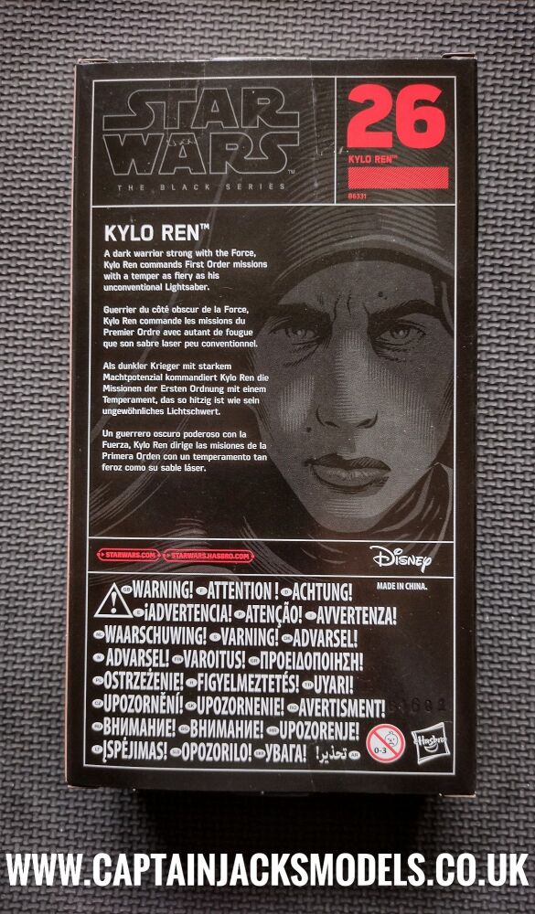Star Wars The Black Series Kylo Ren Unmasked Fabric Cloak  6" Collectable Figure B6331 No 26