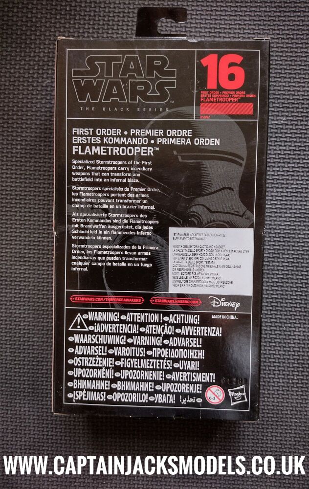 Star Wars The Black Series First Order Flametrooper 16 B5892 Collectable 6" Figure