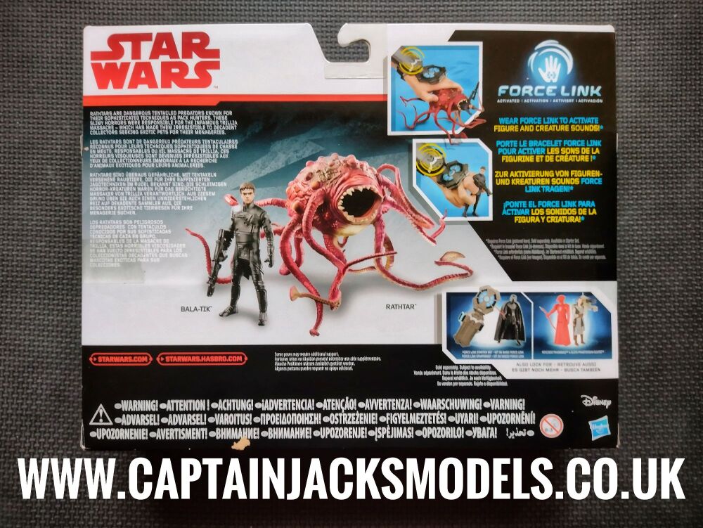 Star Wars Force Link Rathtar & Bala Tik Collectable 3.75" Figure Set C1247 C1245
