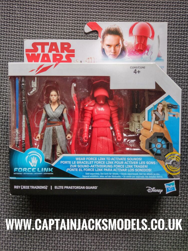 Star Wars Force Link Compatible 3.75" Figure Set Rey Jedi Training & Elite Praetorian Guard C1243 C1242