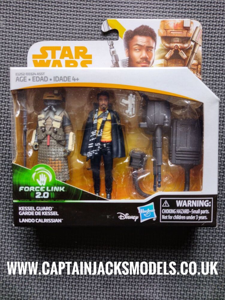 Star Wars Force Link 2.0 Compatible 3.75" Figure Set Kessel Guard & Lando Calrissian E1252 E0324