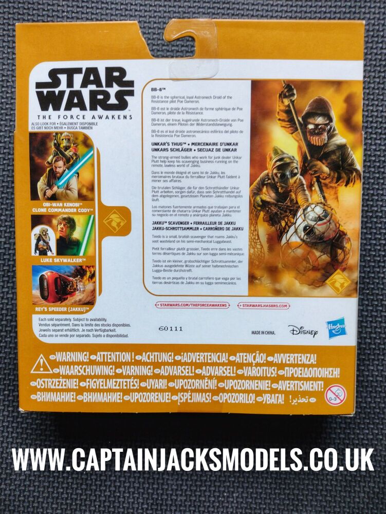 Star Wars The Force Awakens BB-8 , Unkar's Thug & Jakku Scavenger B3956 Collectable 3.75 Inch Figure Set