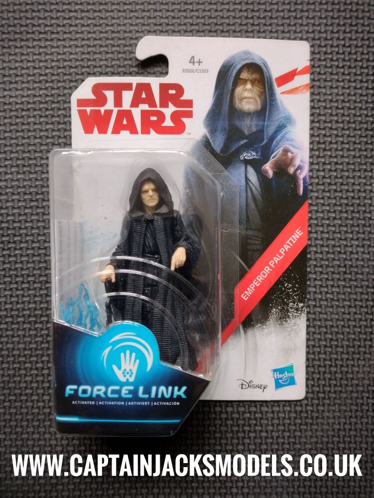 Star Wars Force Link Emperor Palpatine Collectable 3.75" Figure E0522 C1503 Mint Condition On Card