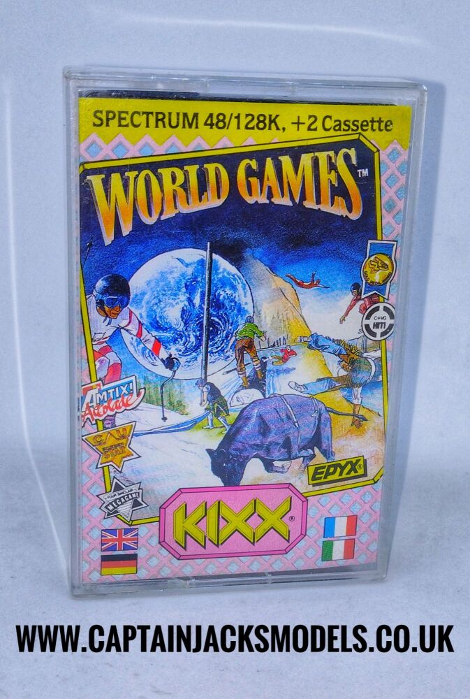 World Games Kixx Vintage ZX Spectrum 48K 128K +2 Software Tested & Working