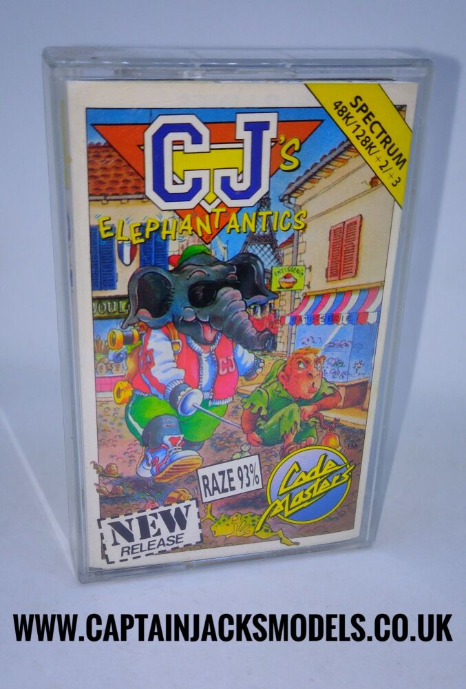 CJs Elephant Antics Code Masters Vintage ZX Spectrum 48K 128K +2 +3 Software Tested & Working
