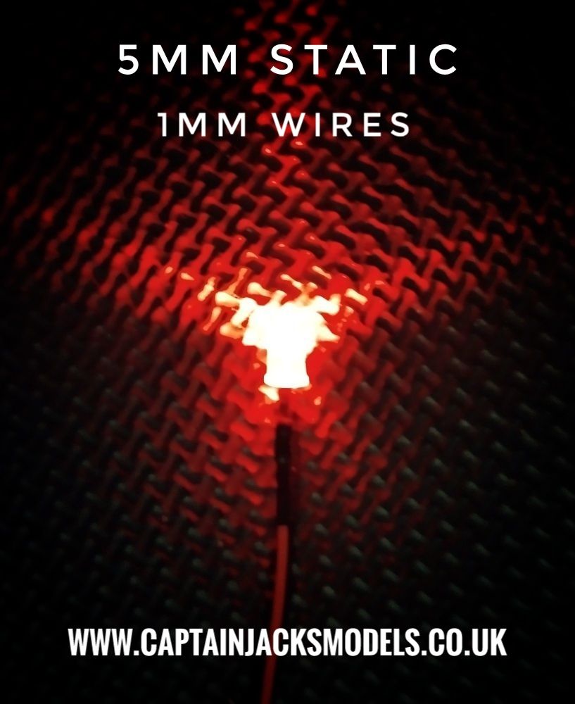 5mm Prewired Led Ultra Bright RED 1mm Wires