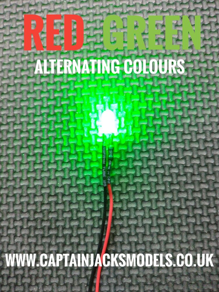 Multi Listing - 5mm Prewired Led - 1mm WIRES - Ultra Bright - Alternating Red Green