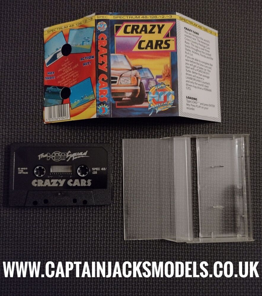 Crazy Cars The Hit Squad Vintage ZX Spectrum 48K 128K +2 +3 Software Tested & Working